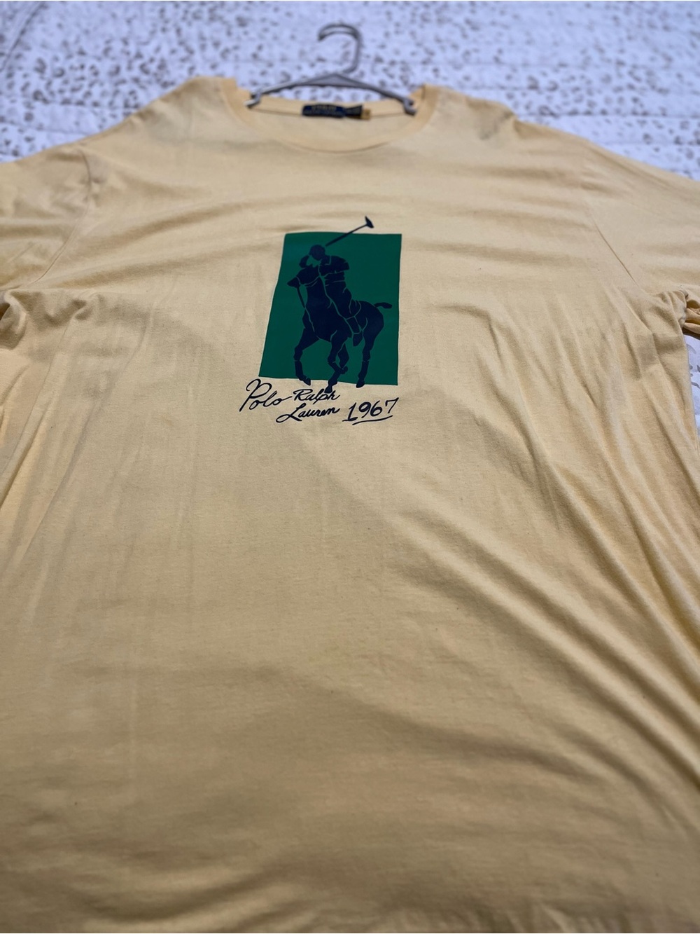 Ralph Lauren Yellow Short-Sleeve Tee with Green Polo Graphic